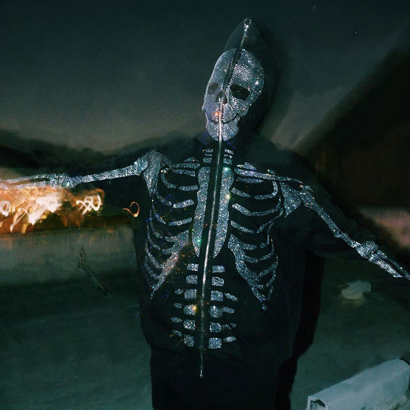 Мужская толстовка с капюшоном, с длинным рукавом, на молнии