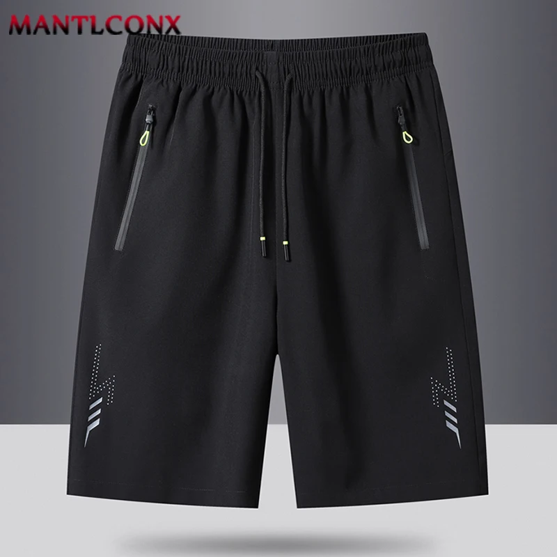 Pantalones cortos deportivos de verano para hombre, ropa deportiva fresca, pantalones cortos para correr, pantalones cortos informales para gimnasio, entrenamiento físico, pantalones cortos para correr, negro y gris