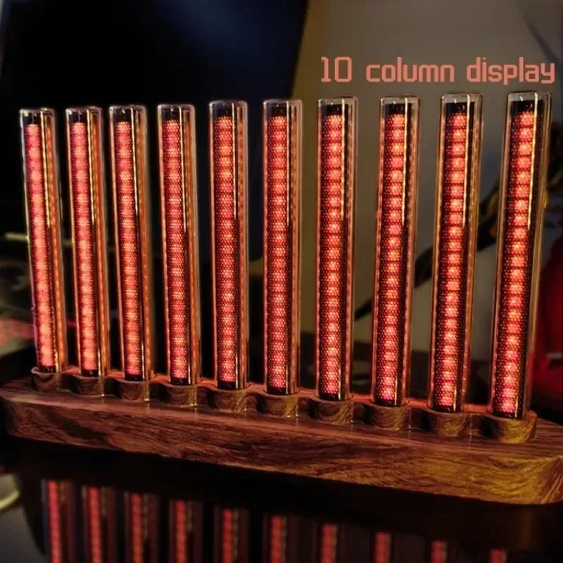 Luce di livello di raccolta RGB a 10 bit Display a LED Misuratore di livello sonoro Indicatore musicale Luce da tavolo