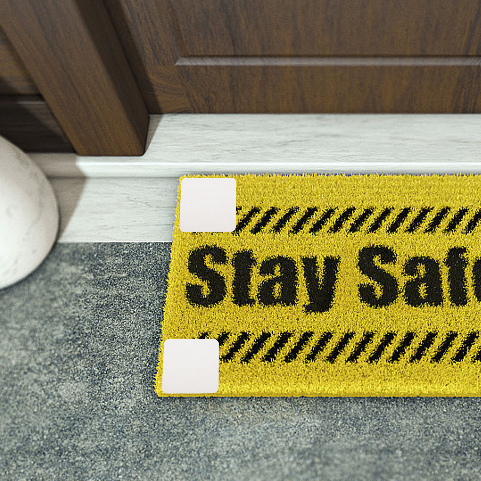 12Pcs Non Slip Carpet Tape Rug Pads Anti Curling Carpet Grippers for Home Kitchen Corridor Use Non Skid Rug Pad
