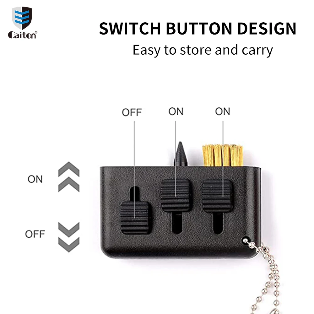 Caiton 1pc Golf Cleaning Brush A 3-in-1 Tool for Cleaning Your Clubs Shoes and Balls Quickly and Easily Lightweight and Portable
