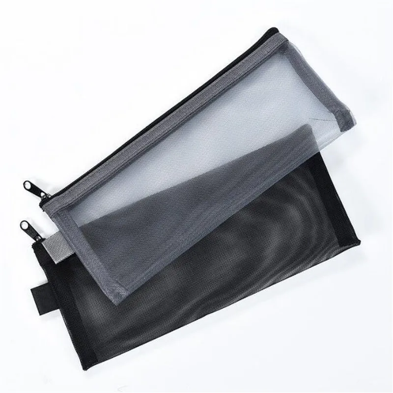 1 Máy Tính Nhiều Màu Sắc Lưới Nylon Dây Kéo Hộp Đựng Mỹ Phẩm Trang Điểm Trong Suốt Đựng Túi Xách Ví Đựng Tiền Xu Lưới Túi Đựng Cho Bàn Chải