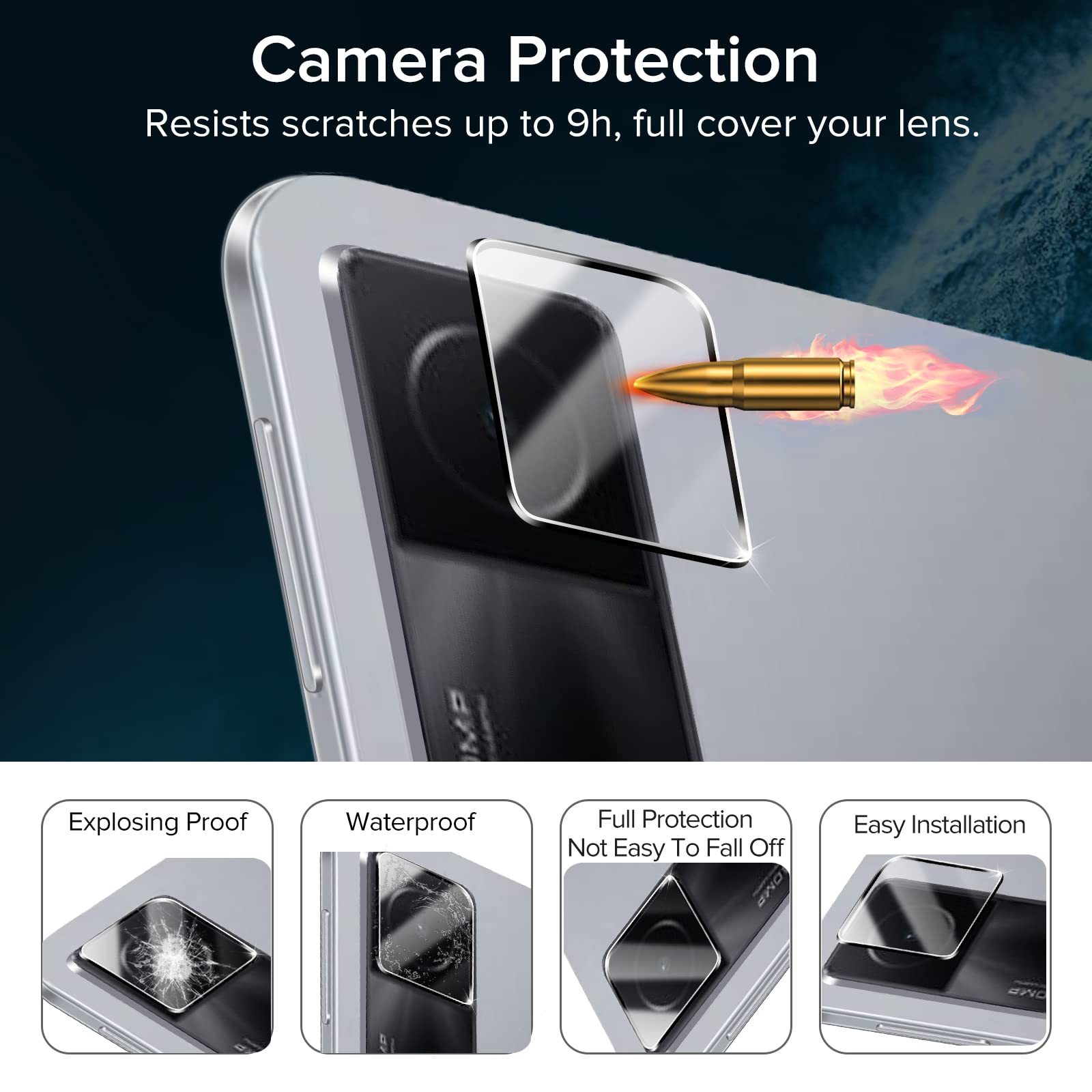 Tempered Glass for Xiaomi Pad 6 / Xiaomi Pad 6 Pro 11 inch 2023 Screen Protector Rear Camera Protector Anti Scratch Glass Film