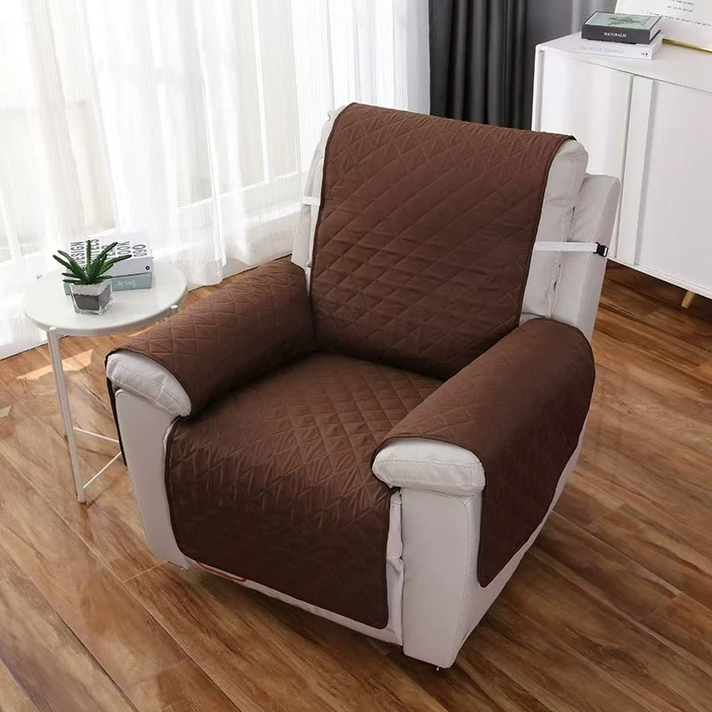Funda de sofá reclinable de 1 plaza, alfombrilla para perro y niño, Protector de muebles para sillón, funda para silla reclinable antideslizante lavable para Año Nuevo