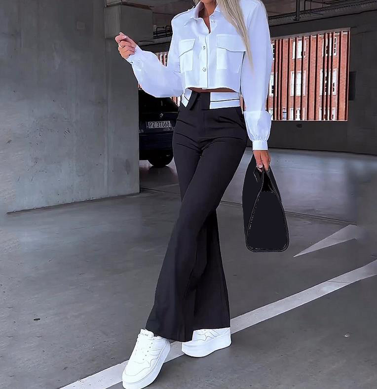 オフィスレディ女性のパンツセット 2 ピース新しいホリデースタイルショートブレザーコート + ストレートパンツスーツ 2024 春レディース衣装