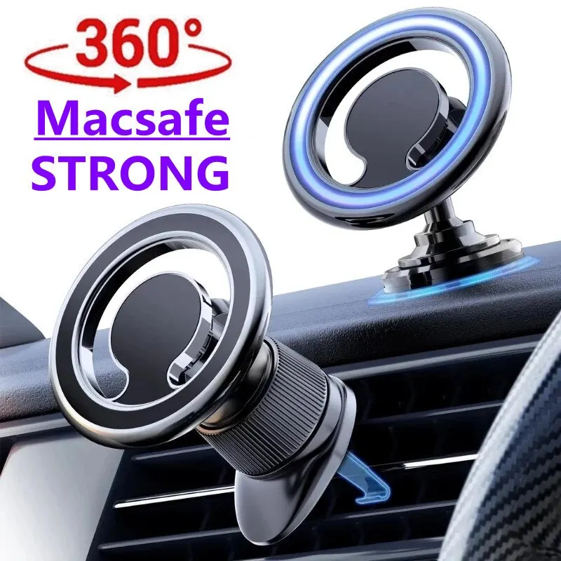 Magnetic Car Phone Holder Stand Strong Magnet Car Mount Support GPS Mobile Bracket in Car For iPhone 15 14 13 12 Samsung Xiaomi