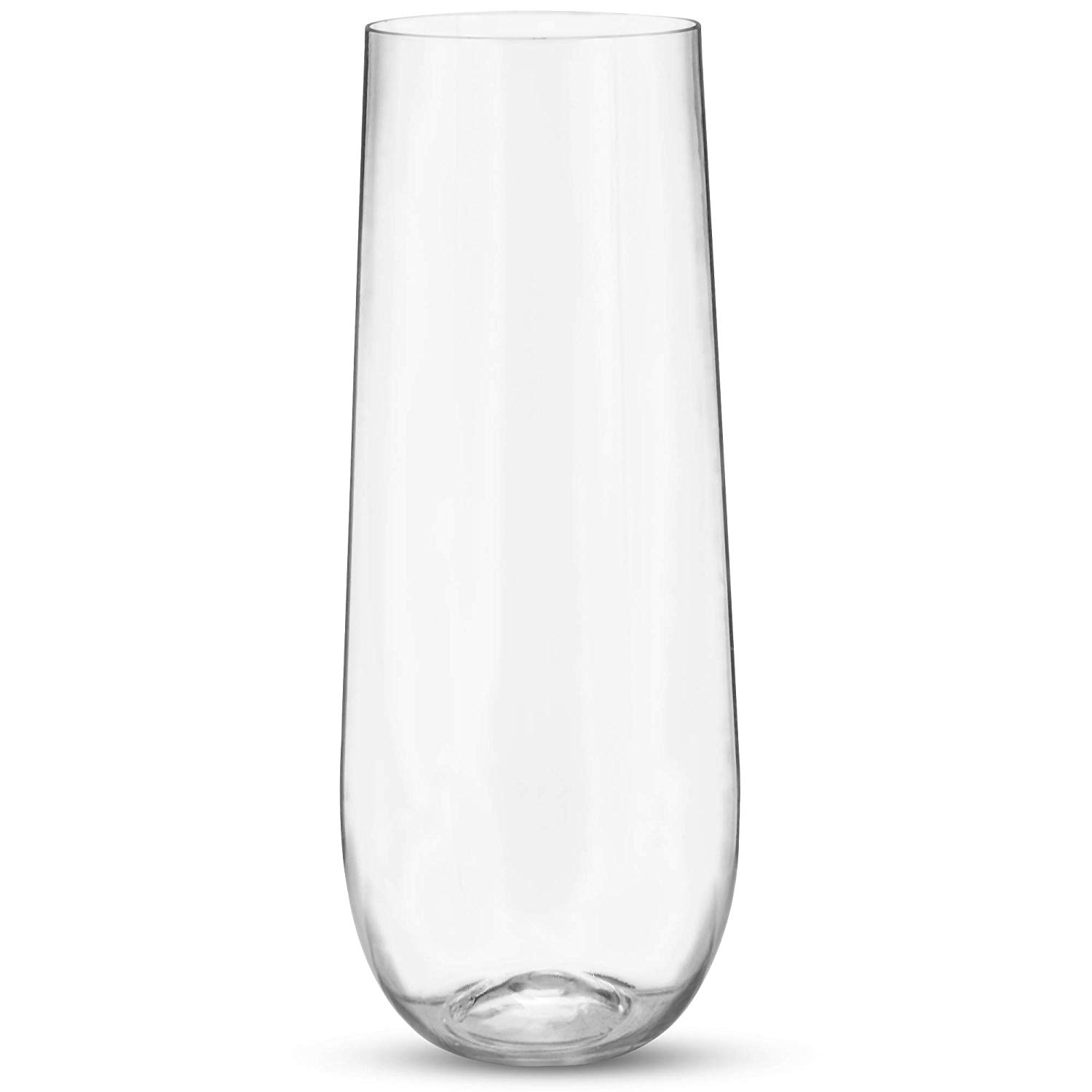 Copas de champán de plástico transparente e irrompibles, 24 flautas de plástico, 9 Oz, vasos de tostado desechables para boda