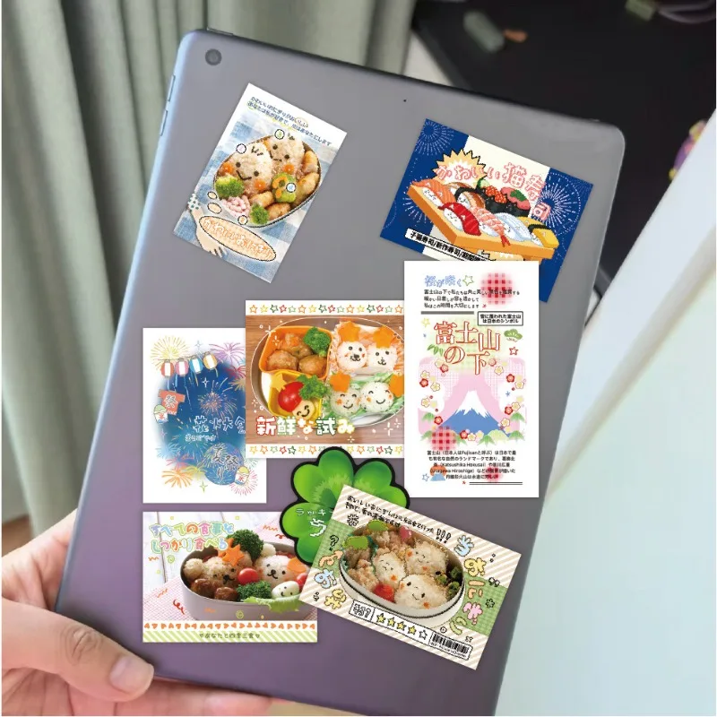 30pcs/set Retro Japanese Snack Scrapbook Journal Sticker Cartoon Vintage Stationery Sticker DIY Decor Laptop Luggage Sticker
