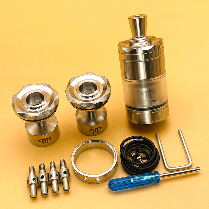 Atomizador DSX Diplomat RTA 23 mm 4,5 ml 5,1 ml Flujo de aire inferior del tanque reconstruible de una sola bobina 3 cámaras intercambiables y 5 pines de aire