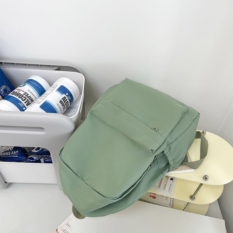 여성 Schoolbag 방수 대용량 학교 배낭 부드러운 지퍼 솔리드 컬러 십대 소녀 캐주얼 데이 팟 가방 학생 공급