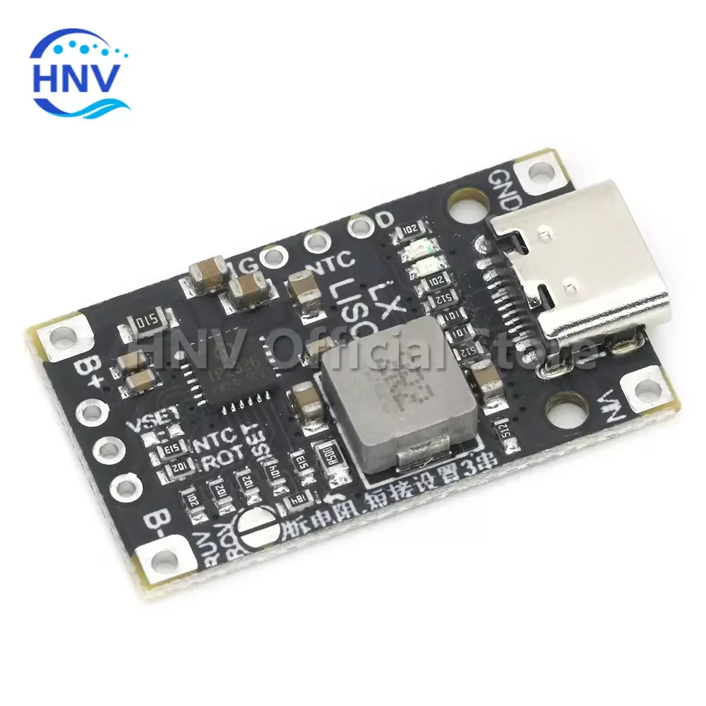 USB Loại C 2-3S BMS 15W 8.4V 12.6V 1.5A Pin Lithium Sạc Tăng Cường mô Đun Với Cân Bằng Hỗ Trợ Sạc Nhanh Có Đèn Báo