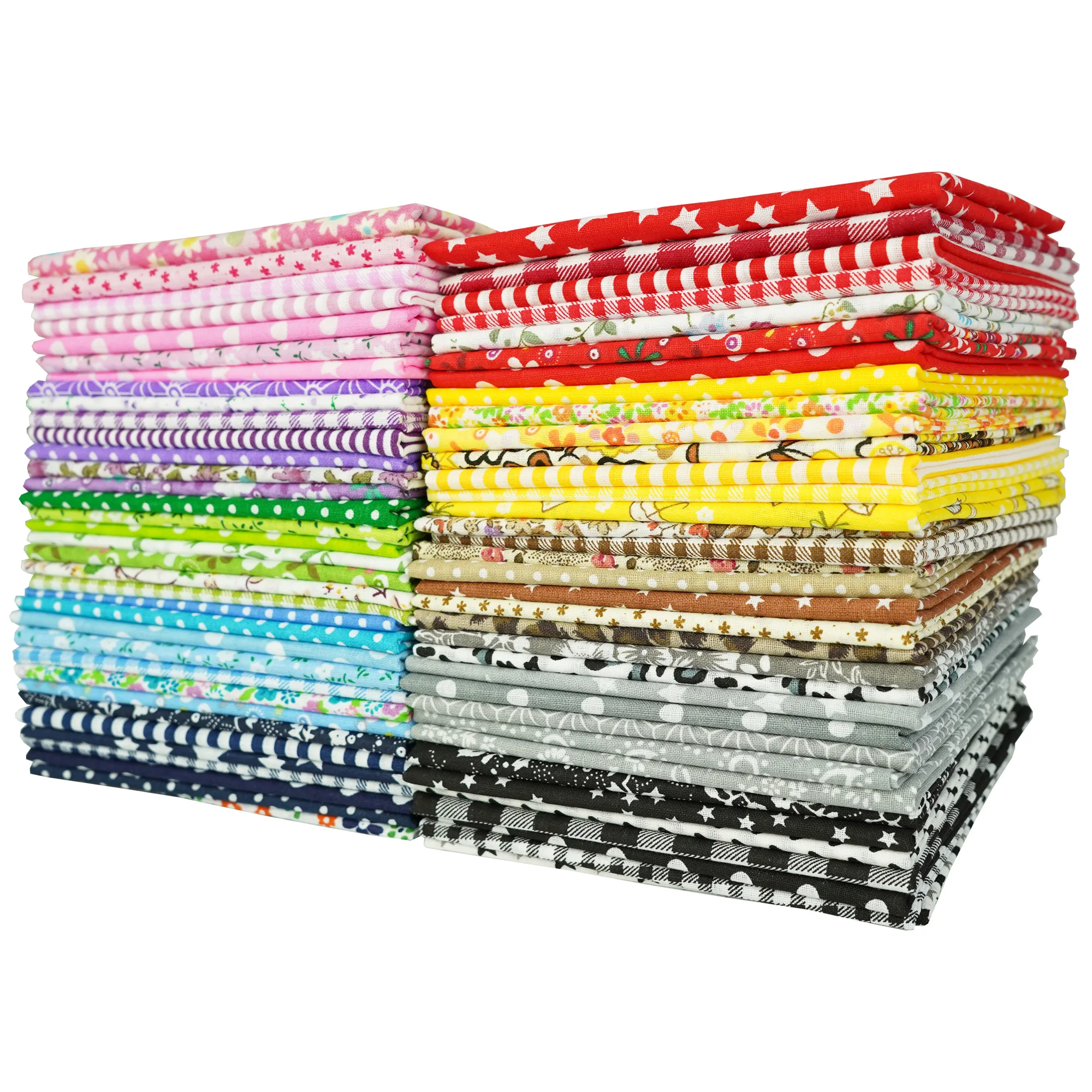 7 Chiếc 50X50Cm Ô Vuông Cotton Thủ Công Chất Liệu Vải Vải Cho DIY Tặng Kèm Miếng Dán Cường Lực Quilting May Thêu Sò Artcraft