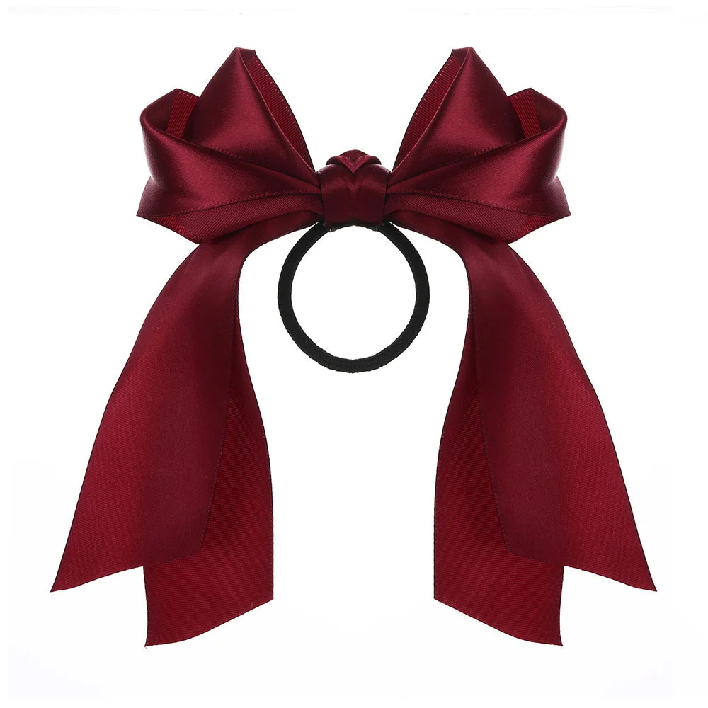 Gomas para el pelo con lazo coreano para mujer, cinta larga a la moda, bandas elásticas para el pelo, lazos para cola de caballo, accesorios para el cabello