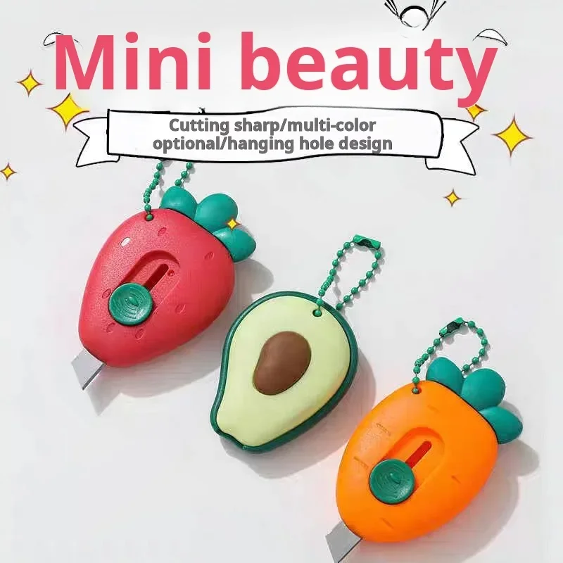 Mini couteau Portable mignon, avocat fraise fruits Art couteau utilitaire boîte Express couteau coupe-papier outil d'emballage artisanal 1 pièces/3 pièces