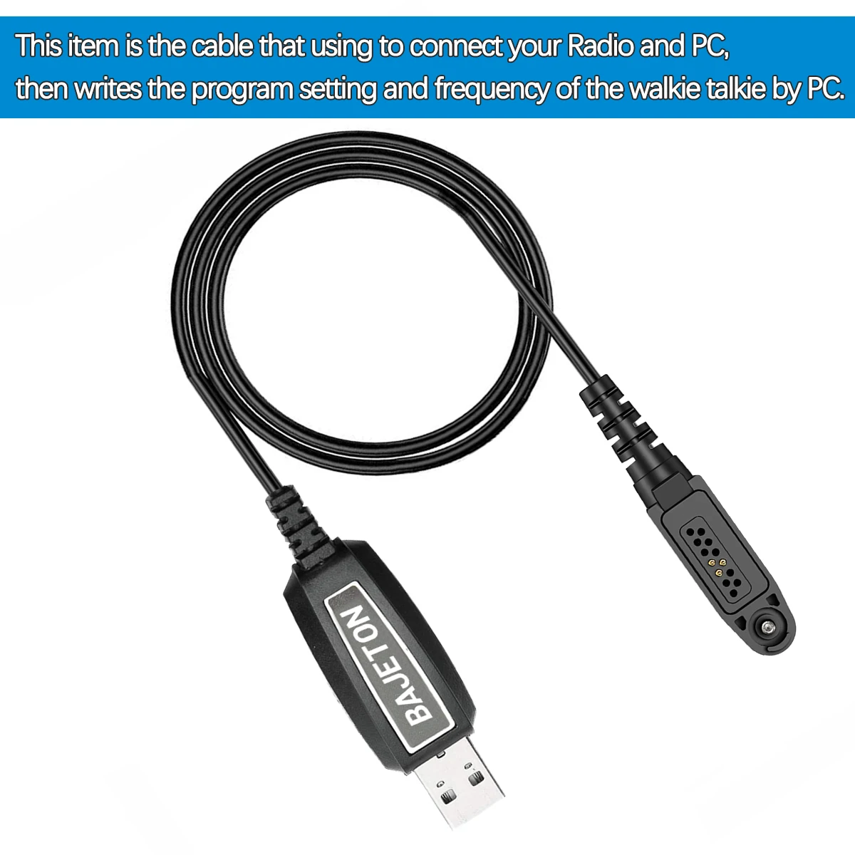 BAJETON Cable de programación USB Original para Bajeton BJ-9000 Radtel RT-950 RT-950 PRO Ham Radio