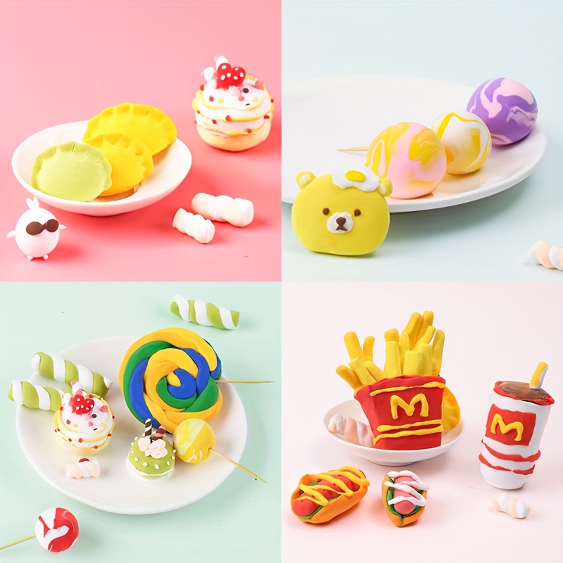 Conjunto de argila seca de ar mágico de 12/24/36 peças – modelagem não tóxica divertida para crianças e presentes – inclui cores vibrantes e kit de ferramentas de luxo