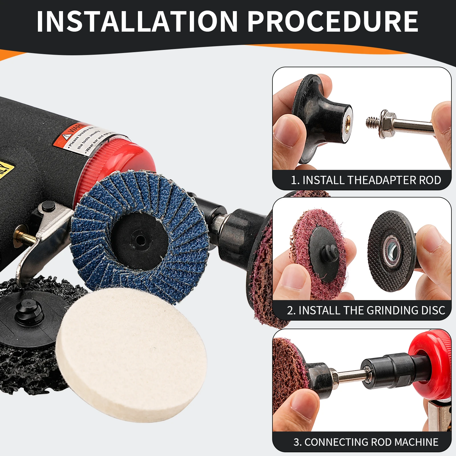 70Pcs/Set 2"R-Type Quick Change Disc 50mm Sanding Disc Roll Lock Surface Conditioning Disc for Metal Rust Removal Wood Deburring