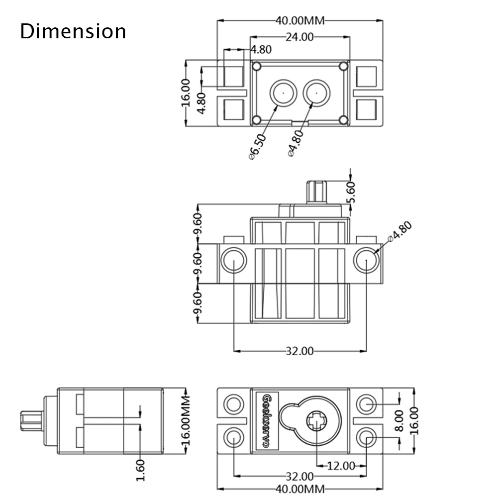 Servo rueda de rotación de 270 grados para Arduino Microbit Raspberry Pi Geekservo, bloques de construcción estándar, compatible con kittenblock makecode