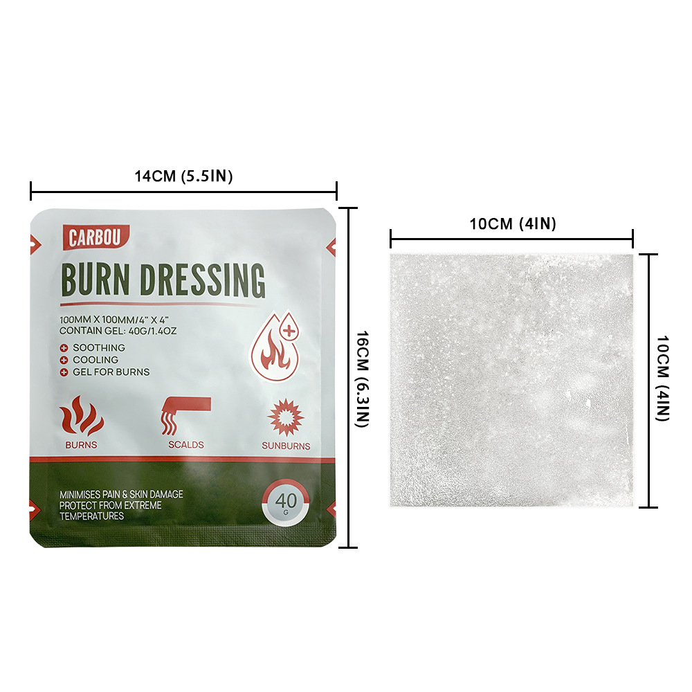 4" x 4" Burn Dressing Gel Hydrogel Sterile Trauma Dressing Advanced Healing for Wounds Care First Aid Burncare Bandage