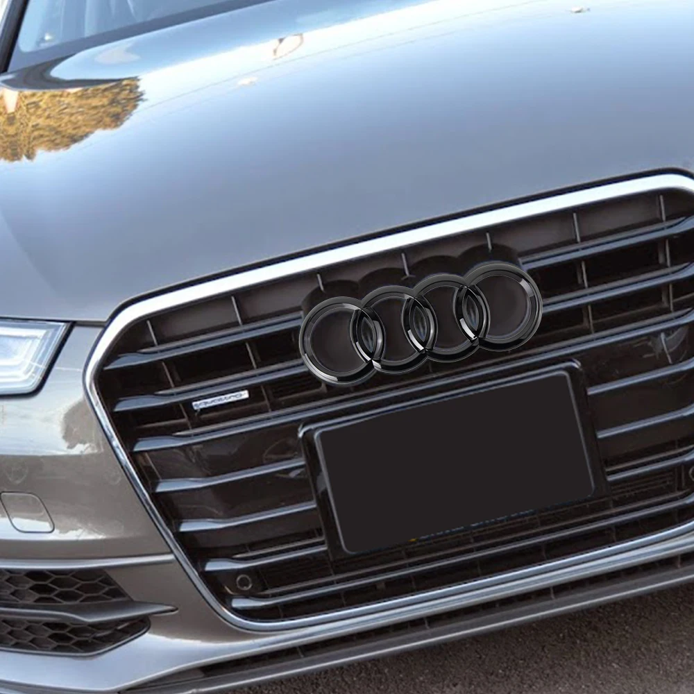 4Ring 3D ABS Badge Car Hood Front Grille Rear Trunk Emblem For AUDI Q3 Q5 Sportback A4 A3 A5 A6L A7 A4L Q2L Q7 Q8 S5 S6 S7 R8 S4