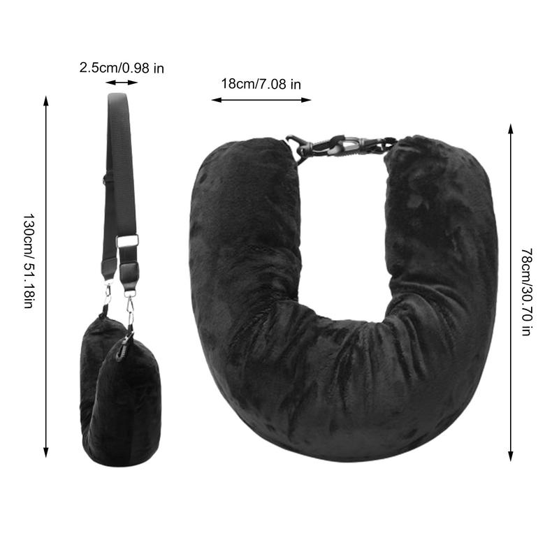 Borsa organizer per federa da viaggio riutilizzabile Borsa da viaggio portatile Cuscino per aereo Cuscino da viaggio per collo Viaggio auto-riempimento