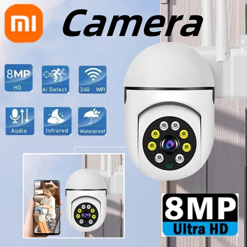 Cámara PTZ de vigilancia de seguridad inalámbrica Xiaomi, Wifi IP, cámaras con Zoom 4X para exteriores, seguimiento humano AI, Audio bidireccional, cámara nocturna HD