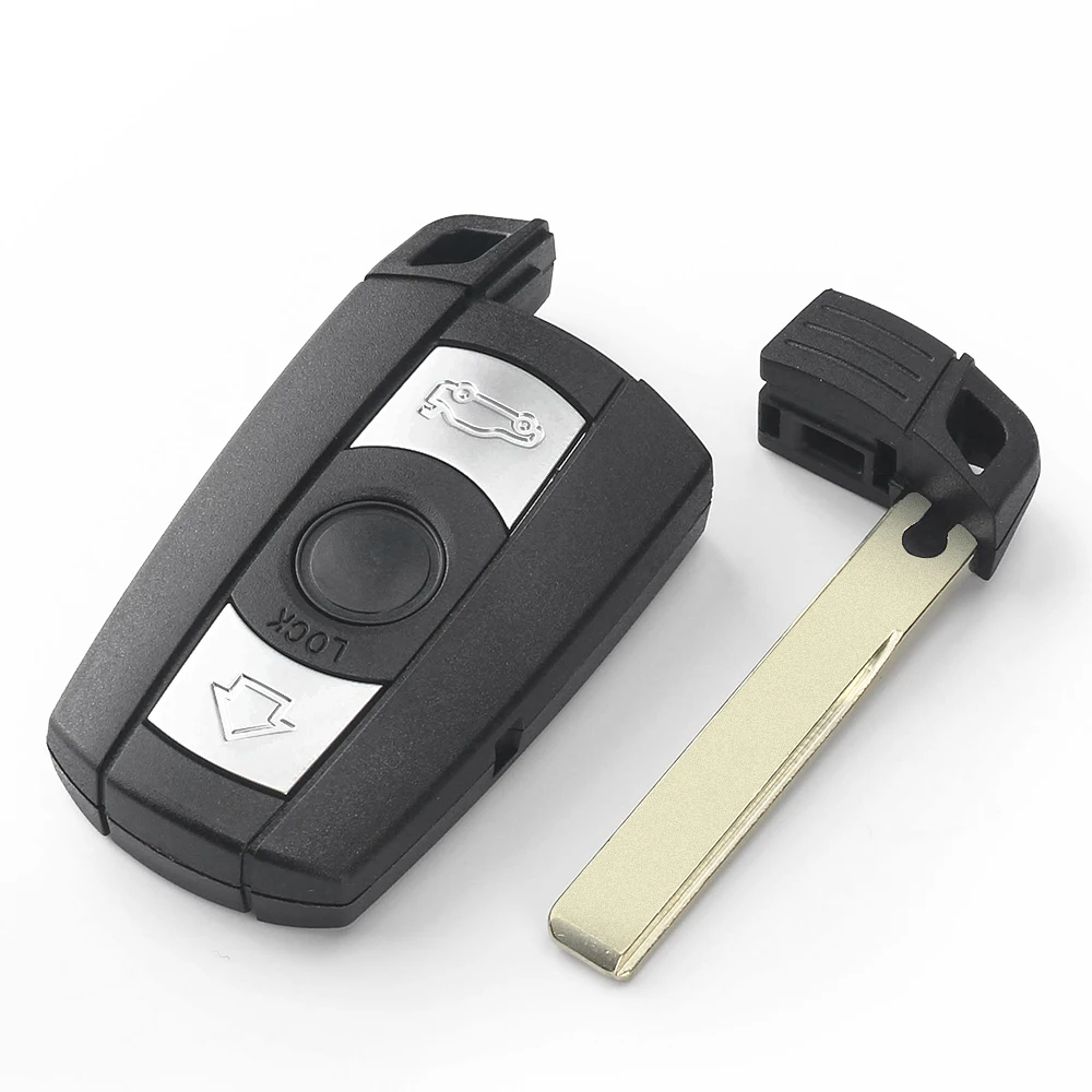 Keyyou Ô Tô Điều Khiển Từ Xa Vỏ Chìa Khóa 3 Nút Ốp Lưng Tạo Kiểu Bao Da Khóa Dành Cho Xe BMW 1 3 5 6 Series E90 E91 e92 E60 E70 E71 E72 E82 E87 E88 E89