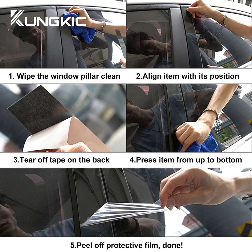 Наклейка на окно, дверь, стойку B для Seat Leon MK2 2005 2006 2007 2008 2009 2010 2011 2012 SEAT Altea, глянцевая черная