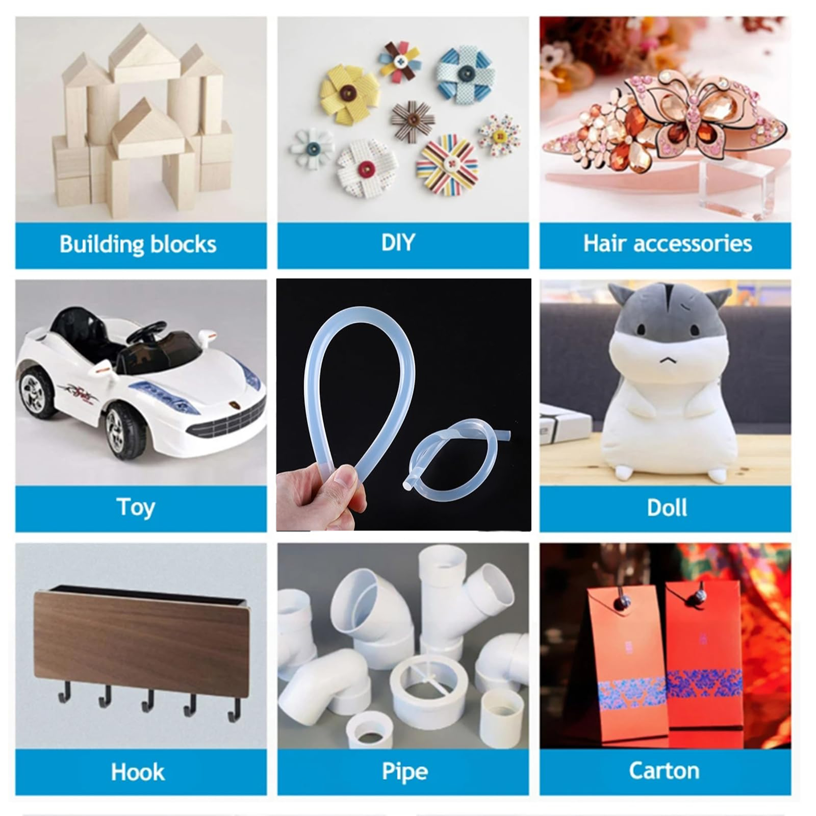 60PCS Hot Melt Glue Sticks - High Viscosity & Temperature ResistantTransparent Adhesive Bars for DIY, Industrial Repairs & Pack