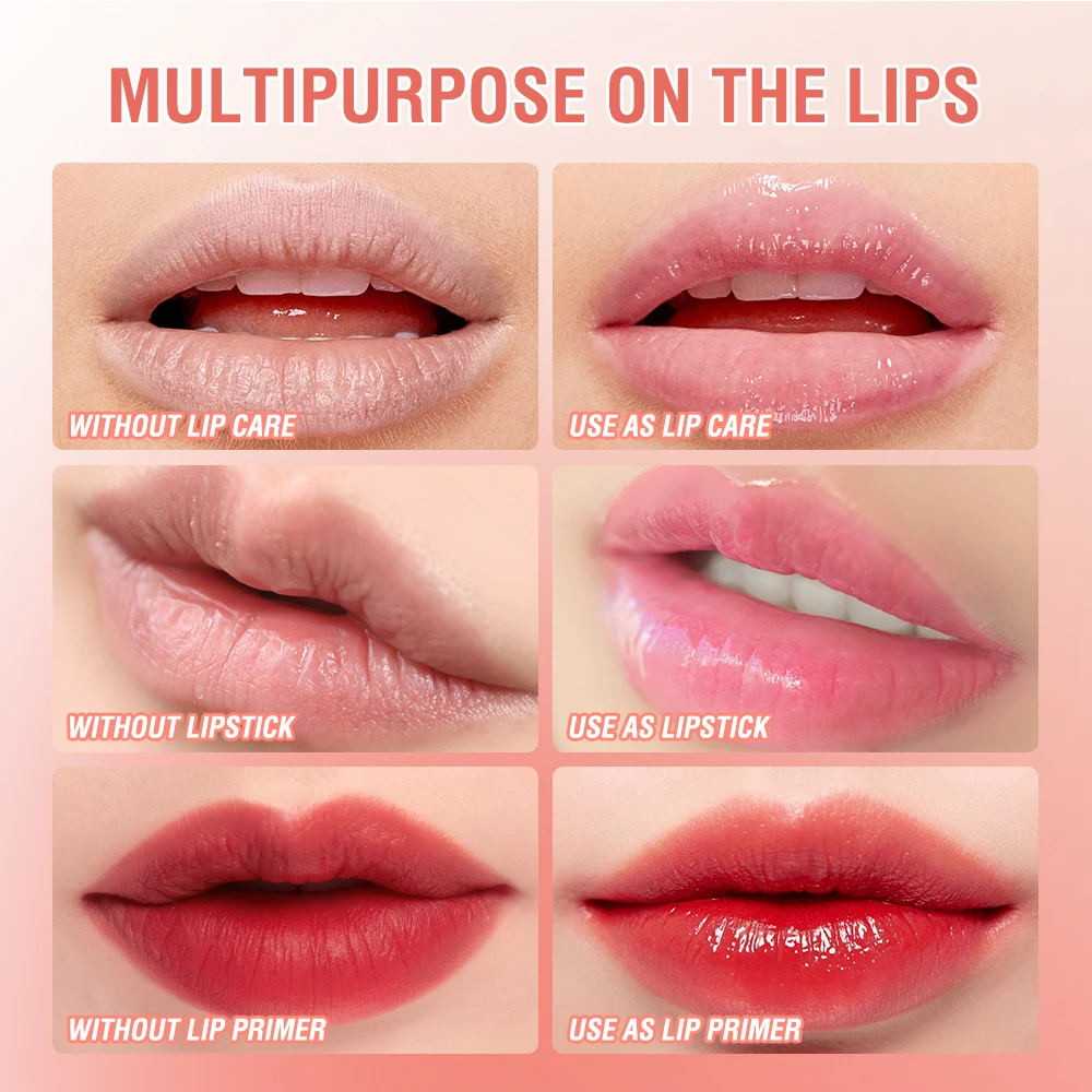 O.TWO.O Bálsamo labial cores em constante mudança lábios óleo plumper hidratante de longa duração com cera de abelha natural brilho labial maquiagem cuidados com os lábios