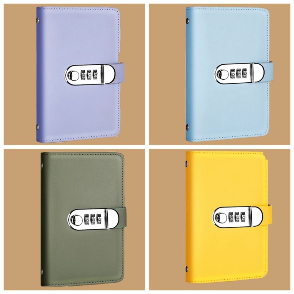 50Sheets Saving Money Binder PU Leather Refillable Planner Organizer Portable Cash Envelopes Budget Binder with Lock