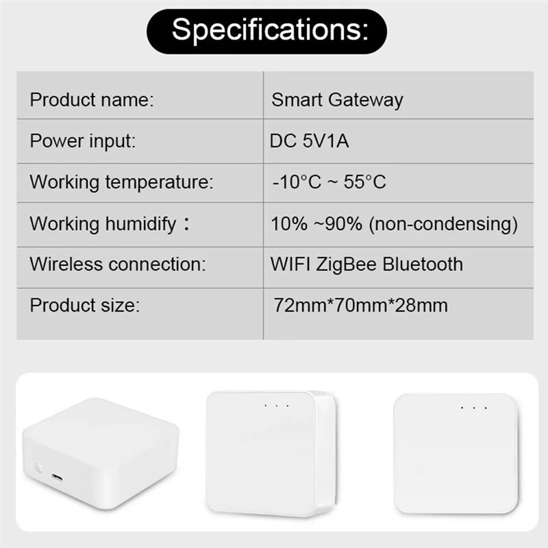 Tuya Zigbee WiFi Bluetooth Smart Gateway Compatible Hub Bridge Smart Life APP Control for Alexa Home