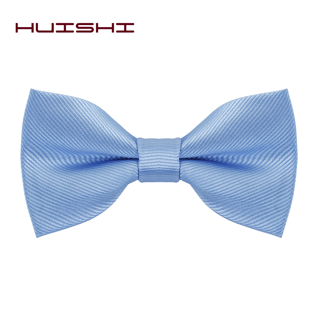 HUISHI Bow Ties For Men Solid Stripe Black Pearl White Bowtie Elegant Mans Bussiness Wedding Party Accessories Butterfly Bow
