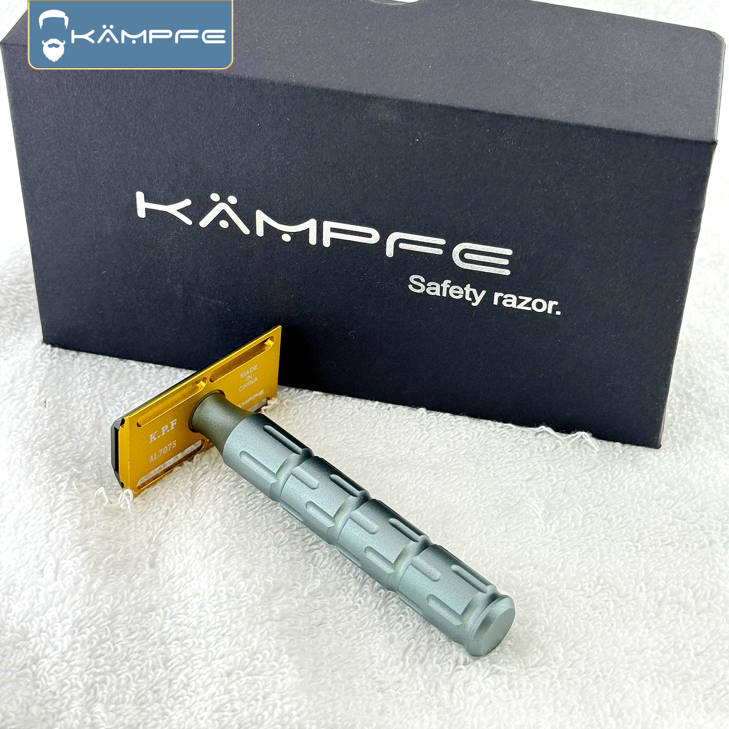 KAMPFE CNC milling high-quality AL7075 aluminum double-edged safety shaver men's exquisite gift hair salon tool