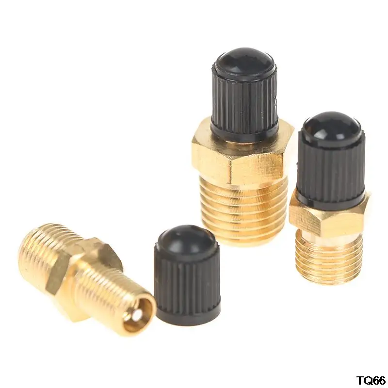 Válvula de llenado del tanque del compresor de aire NPT Schrader Válvula de llenado del tanque de latón Tanque Schrader 1/4 NPT 1/8NPT Válvula de cobre
