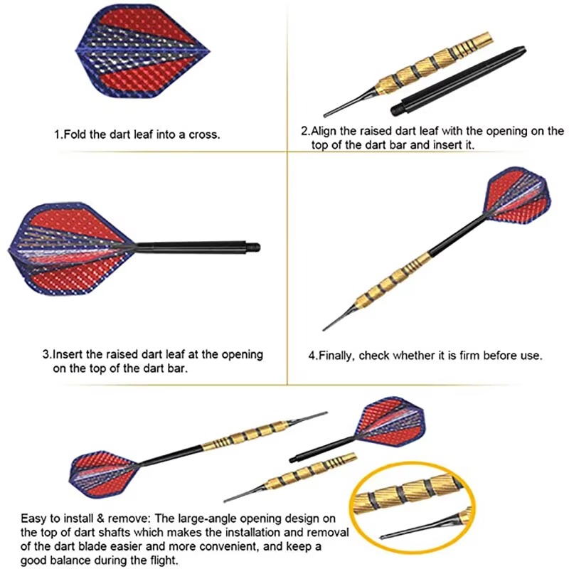 50 Miếng/Đợt Phóng Phi Tiêu Phụ Kiện 2BA Ren BBS Chất Liệu Nylon Phi Tiêu Cần 53Mm 50 Phi Tiêu Cần bộ Nhẫn