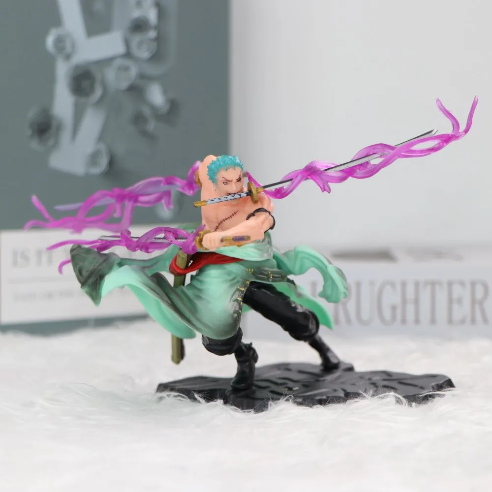 10cm figura de anime de uma peça gk roronoa zoro três lâminas sa-máximo mangá anime estátua figura de ação coleção modelo brinquedo infantil
