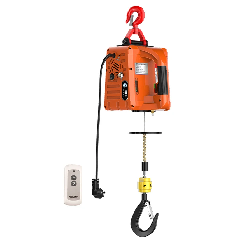 Electric Hoist Winch Portable Crane Wireless or Wire Remote Control  Lifting Hoist Household Indoor Small Crane