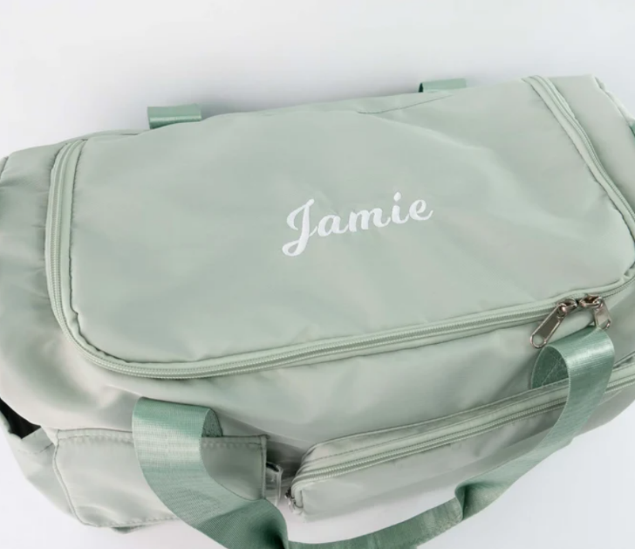 Mochila personalizada para mulheres, Weekender Bags com nome, bolsa de viagem bordada, presente de Natal