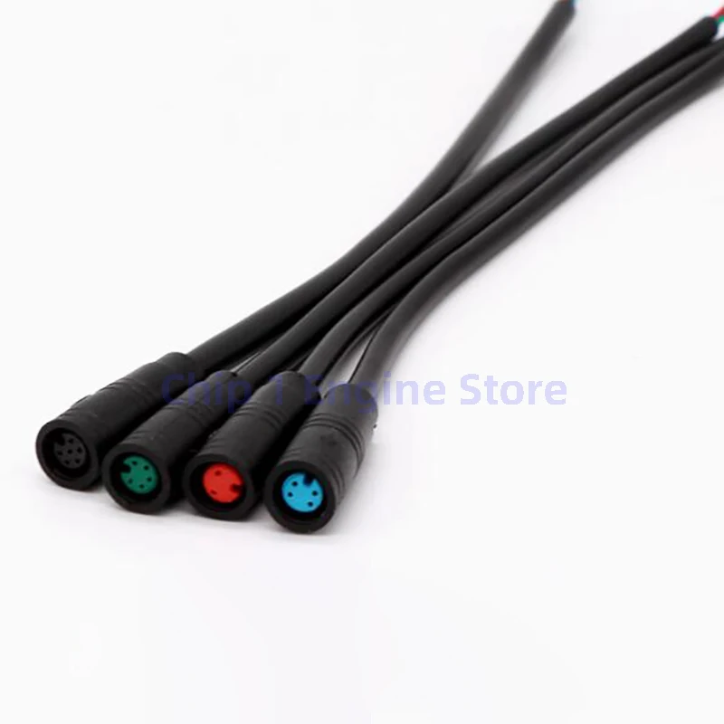 Cabo m6 6mm 2/3/4/5 pinos macho e fêmea julet bicicleta elétrica conector de plugue à prova d'água scooter cabo de freio pluger sensor de sinal