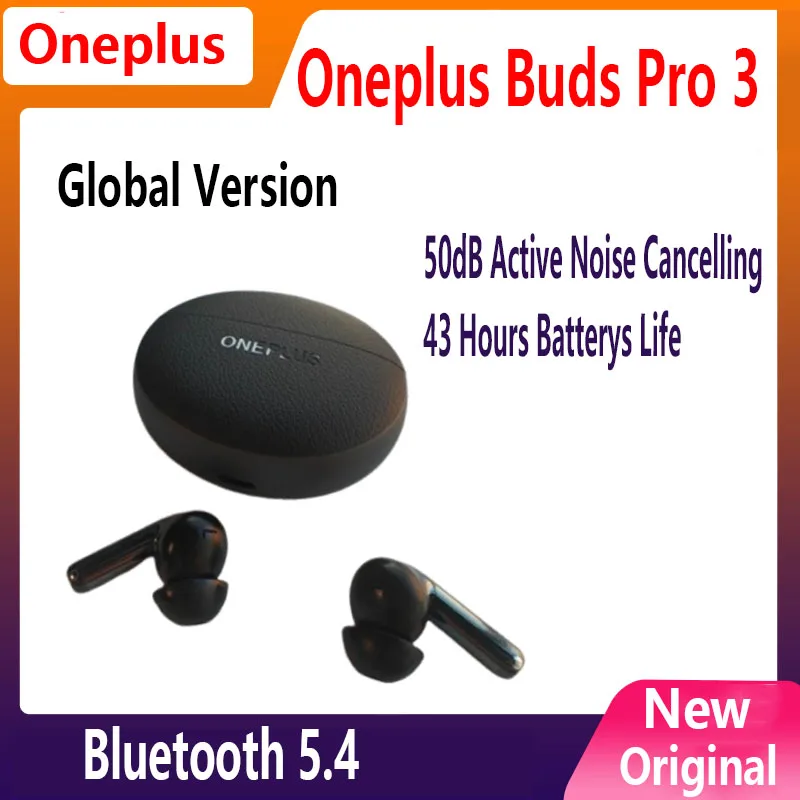 Hot OnePlus Buds Pro 3 E512A, TWS AI Clear Earphone, Google Fast Pair, For OnePlus 12 Nord 4 Global Original New Sealed Earbuds