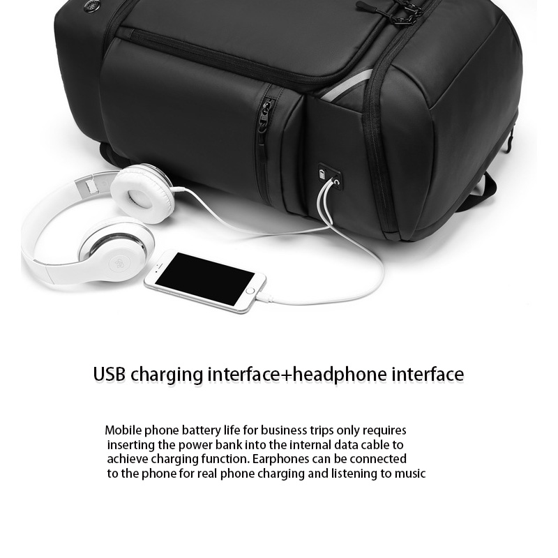 Nova mochila de grande capacidade para viagens esportivas, separação seca e úmida, mochila leve com vários bolsos para viagens de negócios, com