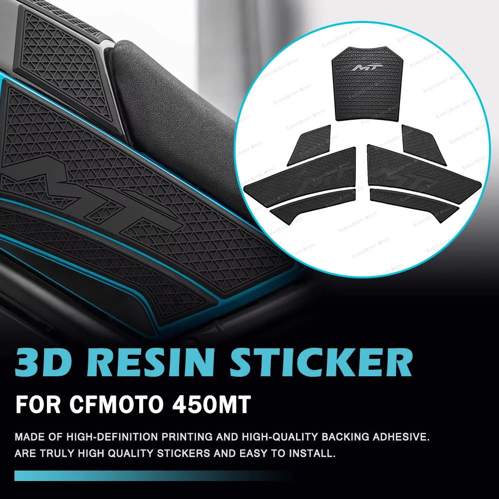 Motorcycle Accessories Rubber Gas Tank Decoration And Protection Thicken Decals Fuel Tank Stickers Kits For CFMOTO 450MT 450 MT