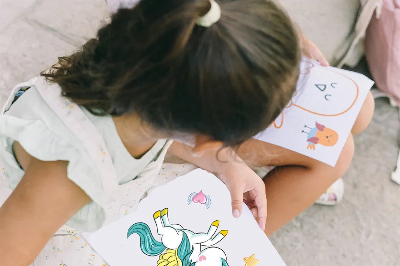 6 แผ่น/ชุดการ์ตูนยูนิคอร์น Make A Face ประกอบ DIY สติกเกอร์เด็ก Handmade Creative Kawaii สติกเกอร์ตกแต่ง