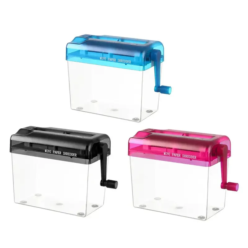 Triturador de papel manual mini cortador de papel recibo tamanho a4 papelaria portátil escritório e material de ensino triturador de papel