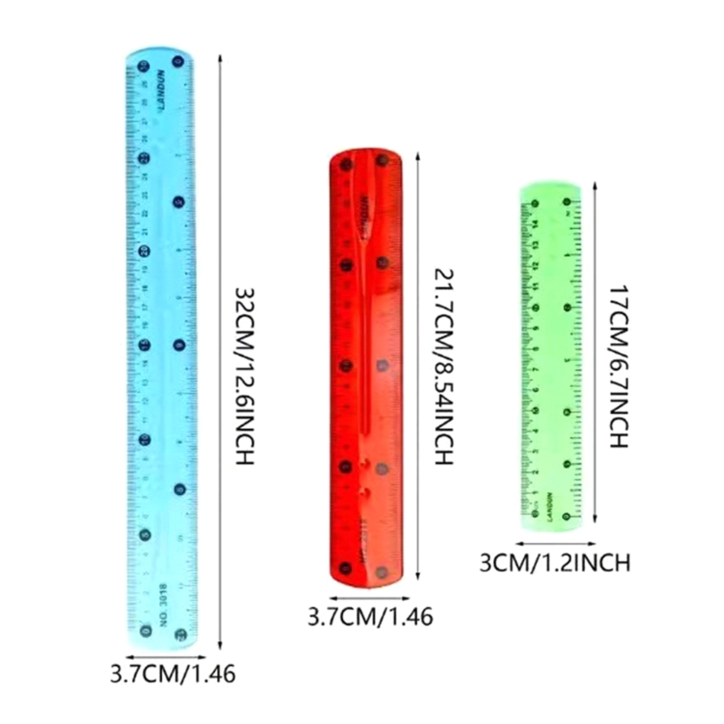 Righello in plastica pieghevole morbido da 2 pezzi