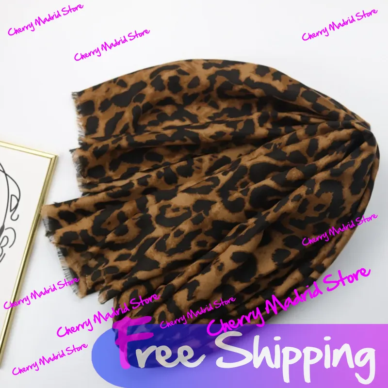 Bufanda de leopardo para mujer, Hijab musulmán con flecos, chal de viscosa, Pashmina suave estampada, bufanda gris de lujo para mujer, moda de otoño