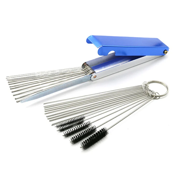 Carburador jato de sujeira de carbono remover agulhas de limpeza escovas ferramentas mais limpas para automóvel motocicleta atv soldador carb motosserra