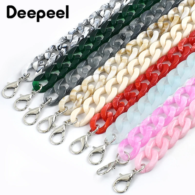 Deepeel 60cm Resin Chains for Women's Bag Shoulder Strap Acrylic Chain Purse Replace Handle Handbag Parts Hardware Accessories