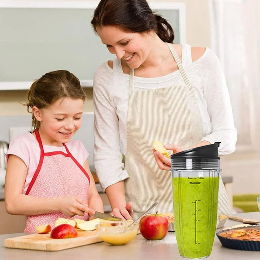 Blender Cup Replacement for Nutri Ninja Blender Cup, Blender Replacement Parts, Blender Parts (24 Oz/710 Ml)